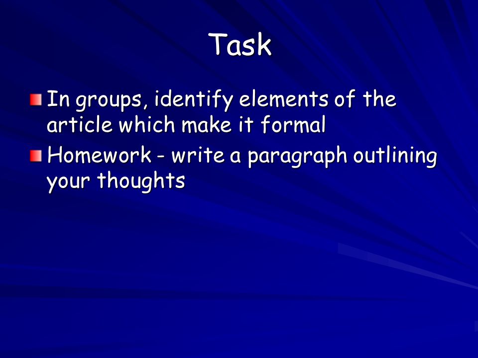 The Elements of a Paragraph - PowerPoint PPT Presentation